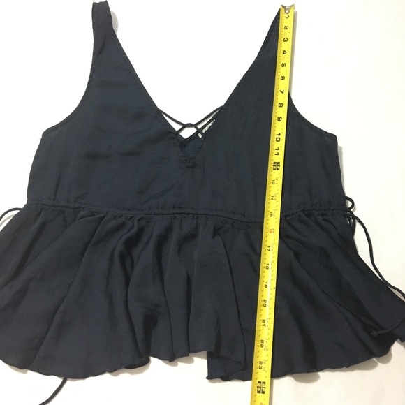 Free People Ruffle Drawstrings Cami, Blue Small - Picture 8 of 10